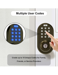 Cerradura Digital Sin Llave MiLocks con Teclado Retroiluminado 2