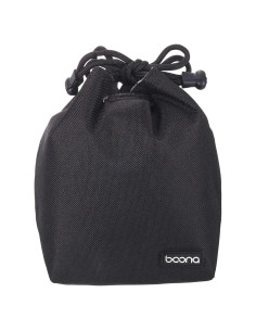 Funda de Lente Suave PATIKIL 10x10 cm Negra con Cuerda