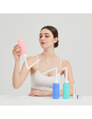Paquete de 2 Botellas Peri 300ml Ducha Vaginal Azul/Rosa