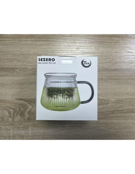 Taza Infusora de Té Lezero de Vidrio Borosilicato 414ml