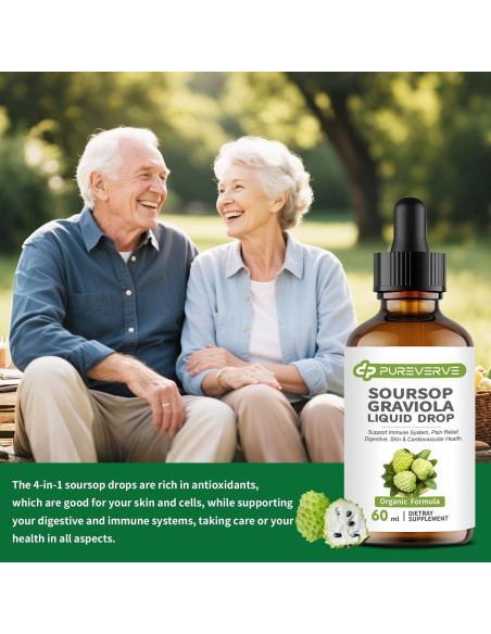 Gotas Líquidas de Graviola Pureverve 59.15 ml - Salud Inmunológica