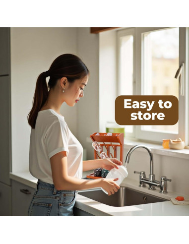 Soporte Vertical de Madera Nabytok para Secado de Botellas 9 Ganchos