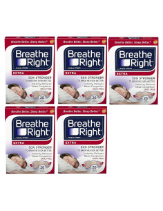 Tiras Nasales Breathe Right Extra Tan 130 Unidades para Ronquidos