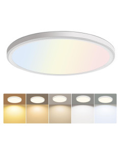 Luz de Techo LED Hunhun 3200LM 28W 12 Pulgadas 5CCT Blanco