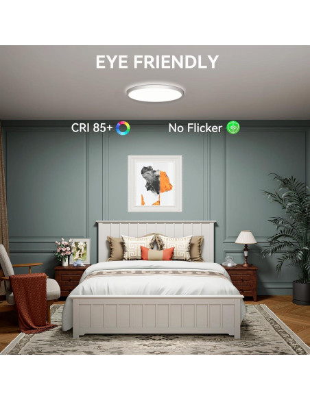 Luz de Techo LED Hunhun 3200LM 28W 12 Pulgadas 5CCT Blanco