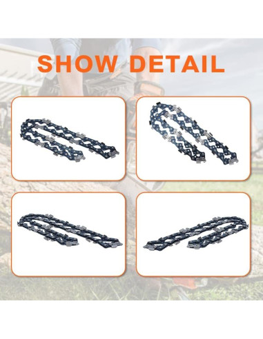 Cadena de sierra de poste 20V Mtanlo 901289001 3-Pack 8"