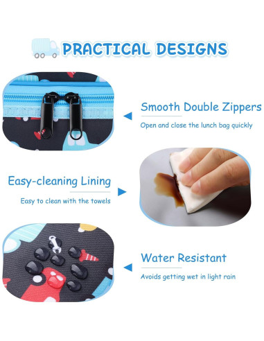 Bolsa de Almuerzo Kasqo 6.5L Térmica Doble Compartimento Niños