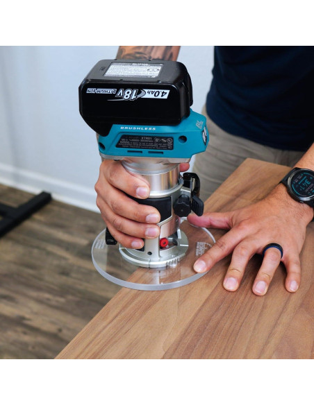 Placa Base Redonda 15.24 cm Acrílico para Router Makita