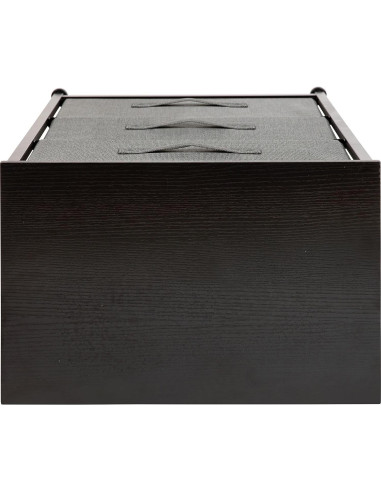 Cajonera Flash Furniture 3 Cajones Tela Gris y Marco Negro