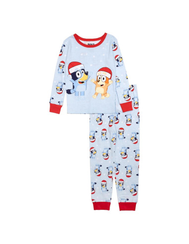 Pijama de Algodón Unisex Bluey 2 Piezas para Niños 3T