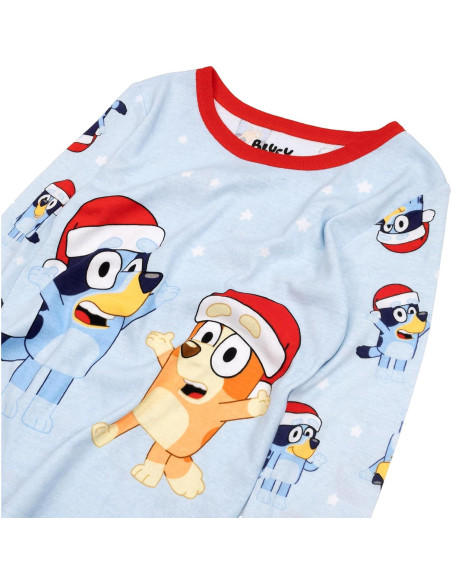 Pijama de Algodón Unisex Bluey 2 Piezas para Niños 3T