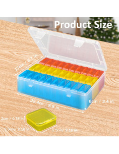 Caja Organizadora de Perlas Mathtoxyz 31 Piezas Transparente 2