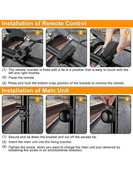 Alarma Inalámbrica Antirrobo Onvian A2 115dB para Bicicleta
