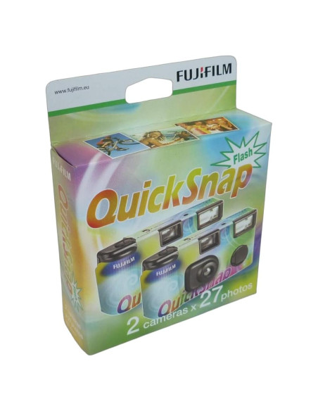 Cámara desechable Fujifilm Quicksnap 400 - Paquete doble 54 exposiciones