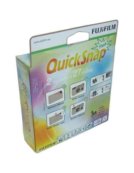 Cámara desechable Fujifilm Quicksnap 400 - Paquete doble 54 exposiciones