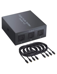 Divisor de Audio Óptico Digital CAMWAY SPDIF Toslink 1x3