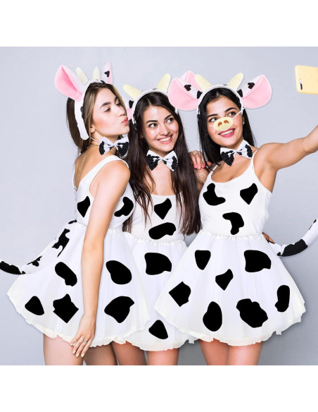 Juego de Disfraces de Cerdo 4 Piezas con Diadema y Cola