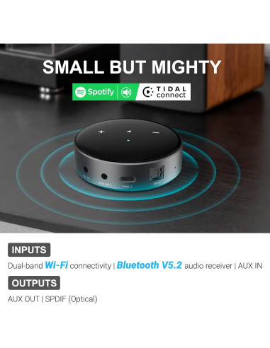 Altavoces activos Edifier R1280T con WiiM Mini Wi-Fi 2.0