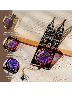 Marcador de Biblia DORWBIAO Iglesia Sagrada Negro 14.99x6.1cm 2