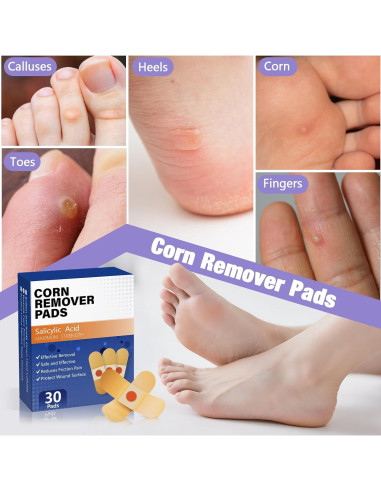 Almohadillas para eliminar callos QIYANA 30 unidades 40% ácido salicílico