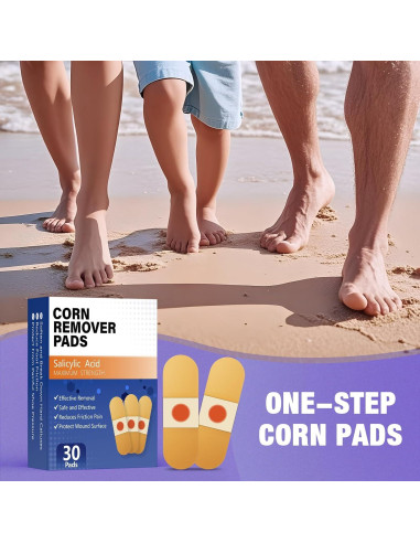 Almohadillas para eliminar callos QIYANA 30 unidades 40% ácido salicílico