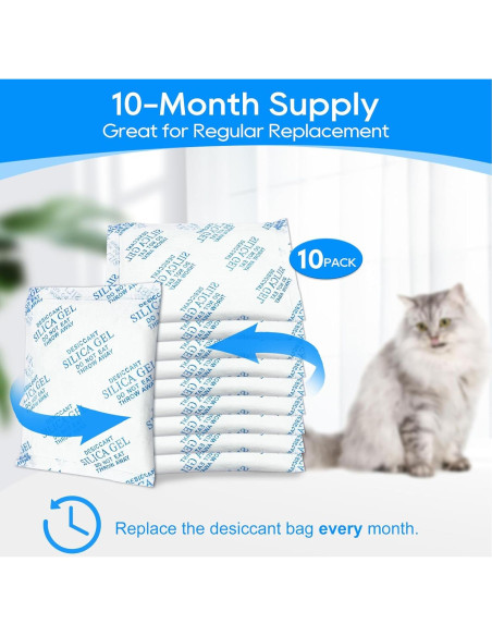 10 Paquetes Deshidratantes Cunina para Comederos Inteligentes