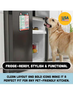 Guía Magnética de Alimentos Seguros para Perros y Gatos Sunsella 21.6x27.9cm 2