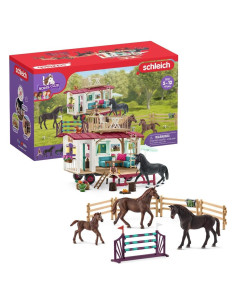 Set de Juguetes de Caballo Schleich con Caravana y 4 Caballos