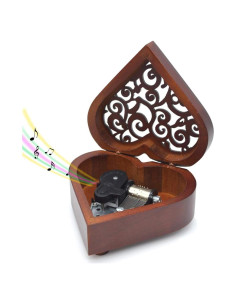 Caja de Música Sooharic de Madera Clásica 9.9x9.9 cm