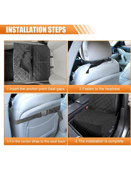 Funda de Asiento para Perro ZIMISI Impermeable Universal Negro