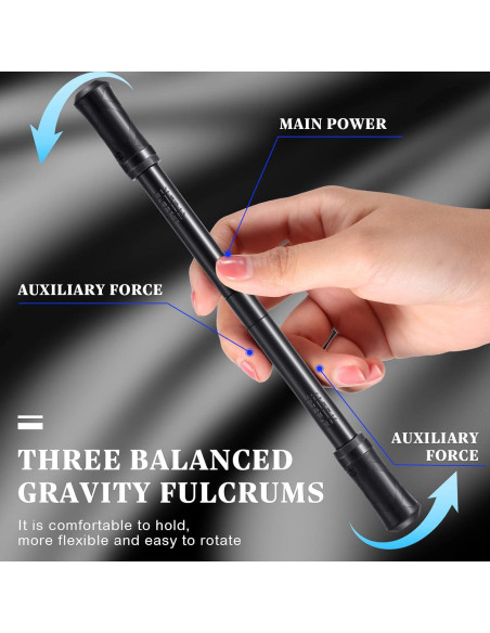 Bolígrafo Giratorio Outus 2 Piezas Negro con Tutorial