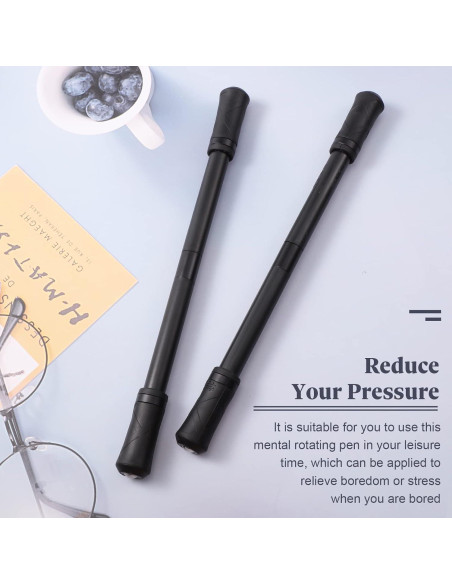 Bolígrafo Giratorio Outus 2 Piezas Negro con Tutorial