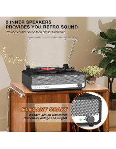 Reproductor de Vinilo Udreamer con Bluetooth 5.3 y Altavoces 40W 2