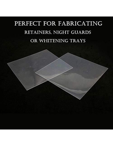 20 Hojas 1.0MM Férula Dental Dura Impressive Smile 12.7x12.7cm