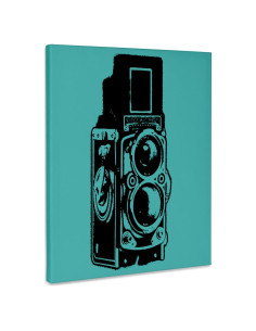 Lienzo 3dRose Cámara Vintage TLR 20.32x25.4 cm Premium