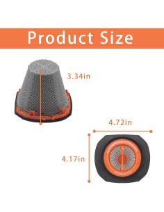 2 Filtros HEPA ANBOO para BLACK+DECKER 20V MAX Aspiradora 2