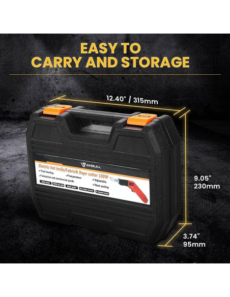 Cortador de Tela Eléctrico Anbull 100W con Cuchilla Caliente