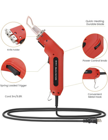 Cortador de Tela Eléctrico Anbull 100W con Cuchilla Caliente