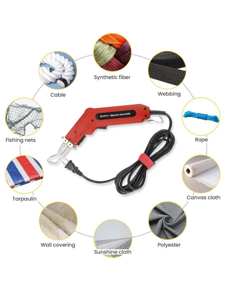 Cortador de Tela Eléctrico Anbull 100W con Cuchilla Caliente