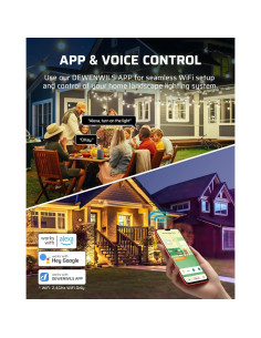 Transformador de Paisaje Inteligente DEWENWILS 200W 3 Salidas 2