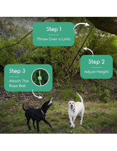 Tumbo Tugger - Juguete elástico para perros grandes al aire libre 2