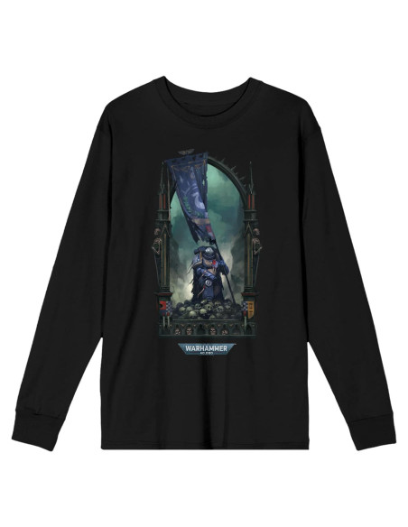 Camiseta de Manga Larga Negra Warhammer 40000 Space Marine
