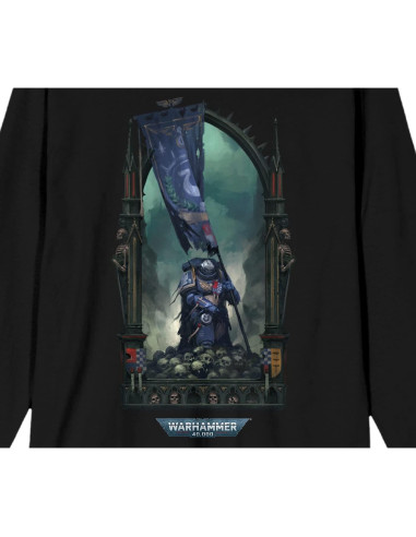 Camiseta de Manga Larga Negra Warhammer 40000 Space Marine