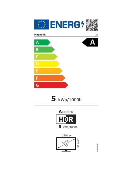Monitor Portátil OLED 13.3" Magedok 2K Táctil 100% DCI-P3