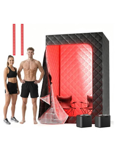 Sauna de Vapor Portátil X-vitalis para 2 Personas con Luz Roja