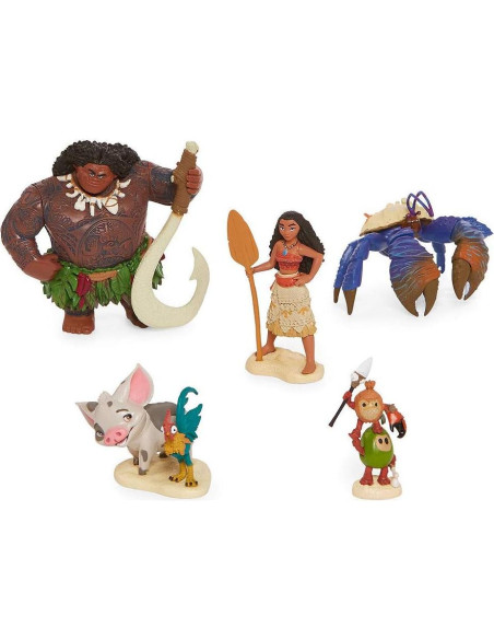 Set de Juego Disney Moana 5 Piezas - Moana, Maui, HEI HEI, Tamatoa
