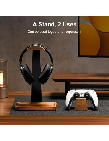 Soporte para Auriculares UPERGO VD-4S de Madera de Nogal