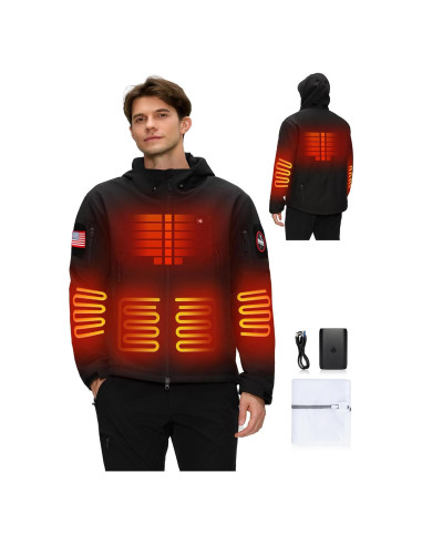 Chaqueta Calentada HEATIX para Hombres 12V con Capucha