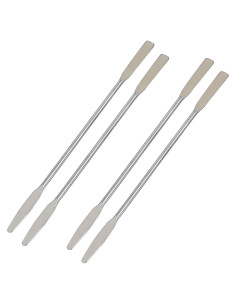 4 Espátulas de Acero Inoxidable para Laboratorio 15 cm
