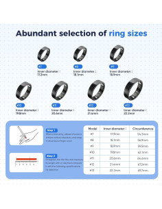 Anillo Inteligente BIEMHA Negro 9 - Monitoreo Sueño y Salud 2